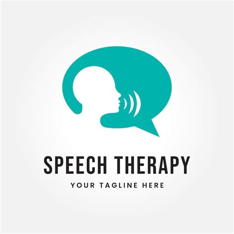 Premium Vector | Speech therapy logo design vector template illustration