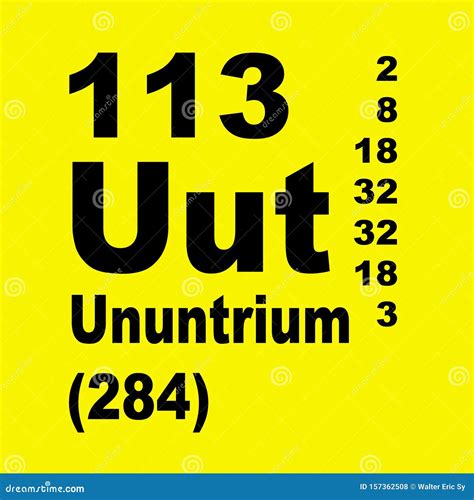 Ununtrium Periodic Table of Elements Stock Illustration - Illustration of russia, synthetic ...