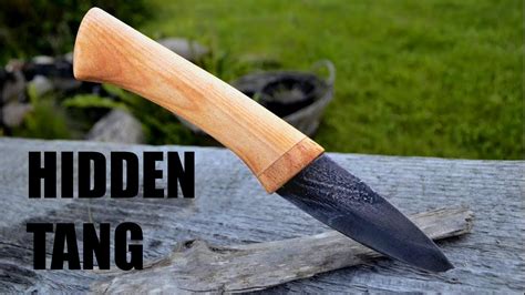 Knife making- Hidden Tang Knife Handle - YouTube