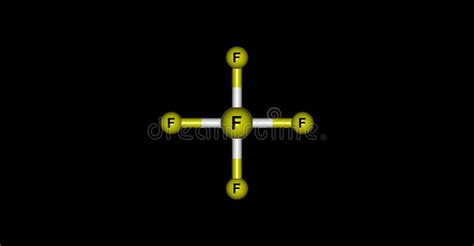 Arsenic Pentafluoride Molecular Structure Isolated on White Stock Illustration - Illustration of ...