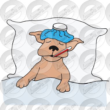 Sick as a Dog Picture for Classroom / Therapy Use - Great Sick as a Dog ...