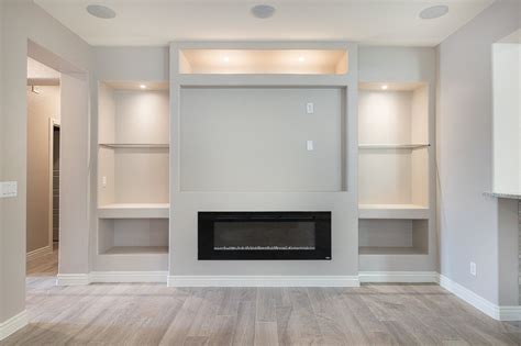 The Sideline 60 80011 60" Recessed Electric Fireplace | Built in shelves living room, Fireplace ...