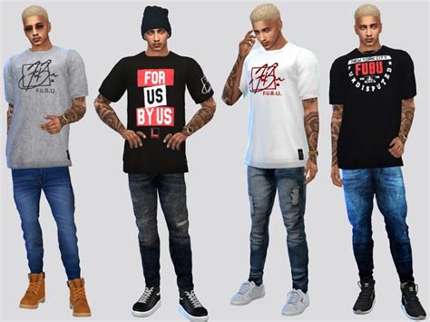 The Sims Resource - Large FUBU Tees | Sims 4 clothing, Sims 4, Sims 4 teen