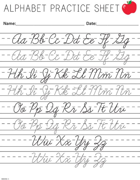 Cursive Writing Worksheets Printable Capital Letters #4 | Cursive alphabet, Cursive alphabet ...