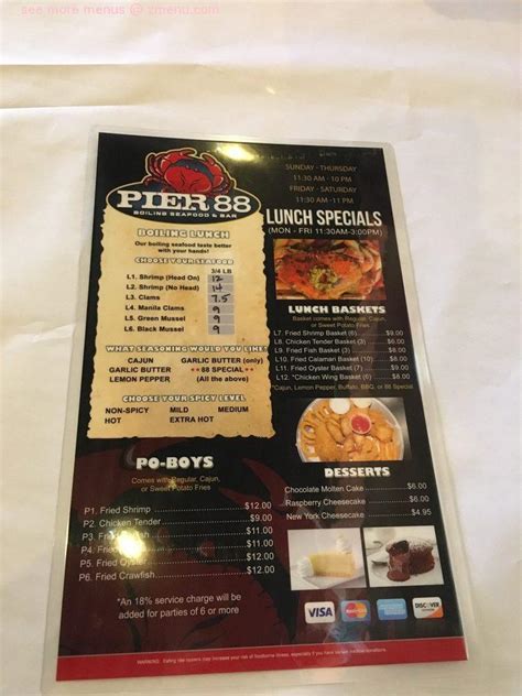 Online Menu of Pier 88 Boiling Seafood & Bar Restaurant, Las Vegas ...