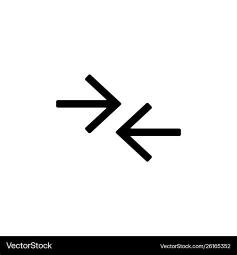 Arrow symbol icon left right line for menu Vector Image