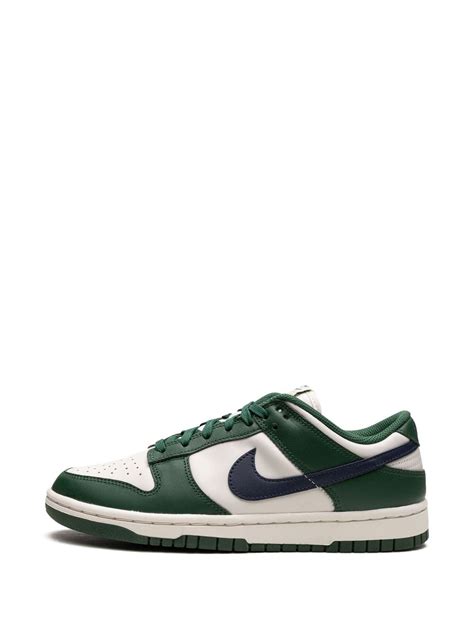 Nike Dunk Low Perforated Leather Low-top Trainers In White Team Green ...