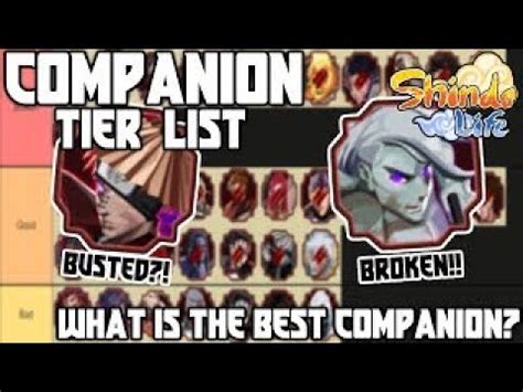 Shindo Life Companion Tier List - YouTube