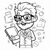Premium Vector  Black And White Cartoon Illustration Of A Teacher Or sketch template