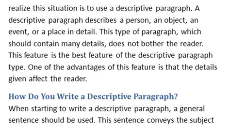 Which Sentence Contains the Best Example of Descriptive Details