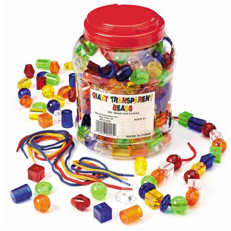 Giant Transparent Stringing Beads | Becker's School Supplies