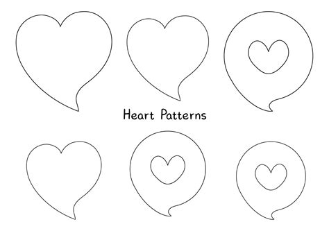 Printable Heart Templates Different Sizes