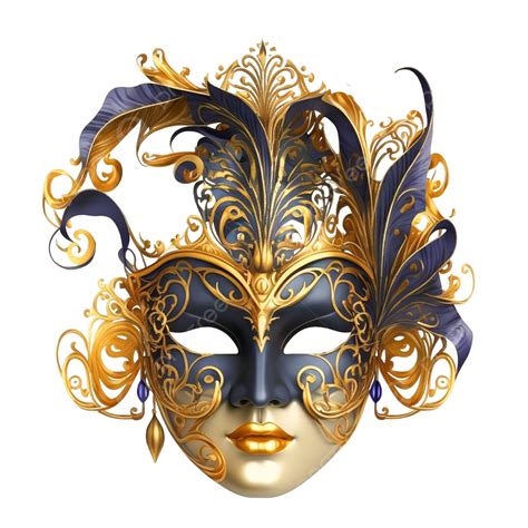Barazil Festival Golden Carnival Mask, Barazil Festival, Carnival Mask, Carnival PNG Transparent ...