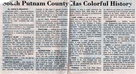 Brief History of Southern Putnam County | Putnam county, Putnam, History