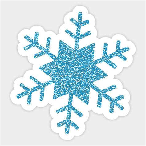 a snowflake that is blue and white with lots of snow flakes on it