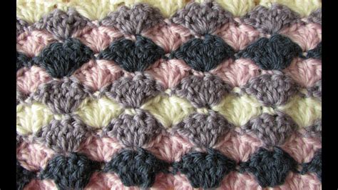 VERY EASY crochet shell stitch blanket - crochet blanket/afghan for beginners - YouTube