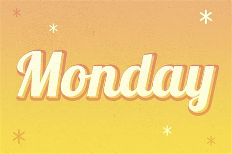 Monday word colorful star patterned | Free Photo - rawpixel