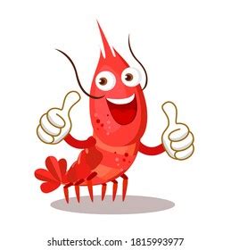 Cartoon Funny Red Shrimp Vector Stock Vector (Royalty Free) 1815993977 | Shutterstock