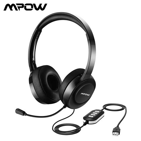 Mpow 158A Wired Headphones USB/3.5mm Plug Headset With Microphone Noise ...