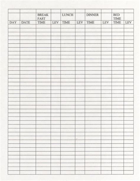 Blood Glucose Chart Printable | Template Business PSD, Excel, Word, PDF