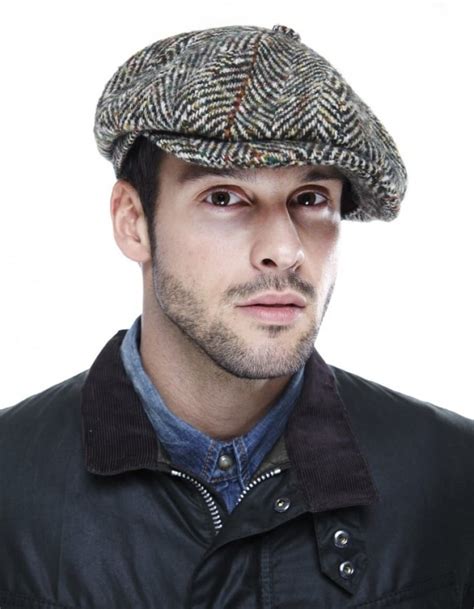 Lyst - Stetson Herringbone Hatteras Flat Cap in Gray for Men