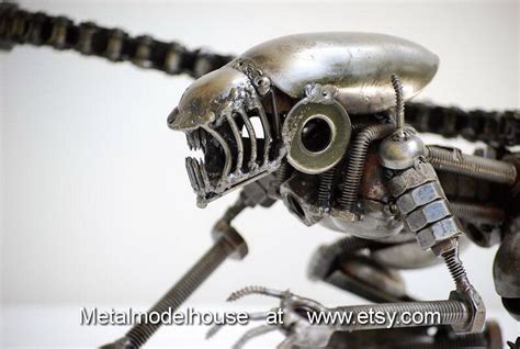 METAL SCULPTURE the Monster Model Recycled Handmade Art Gift - Etsy