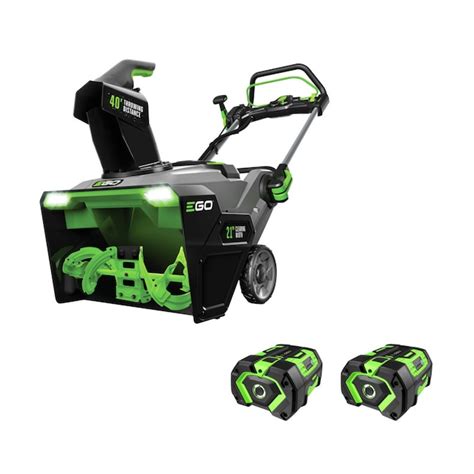 EGO POWER+ Peak Power 56-volt 21-in Single-stage Brushless Cordless Electric Snow Blower 7.5-Ah ...