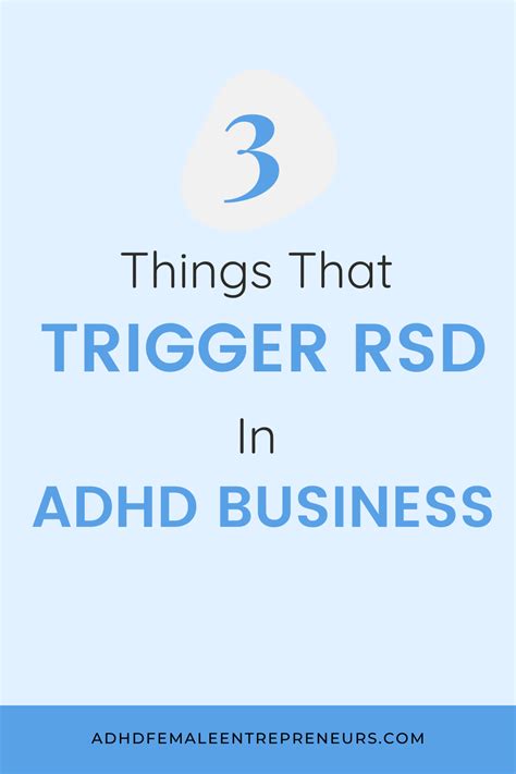 3 THINGS THAT TRIGGER RSD IN BUSINESS & HOW TO FIX IT. — ADHD Female ...