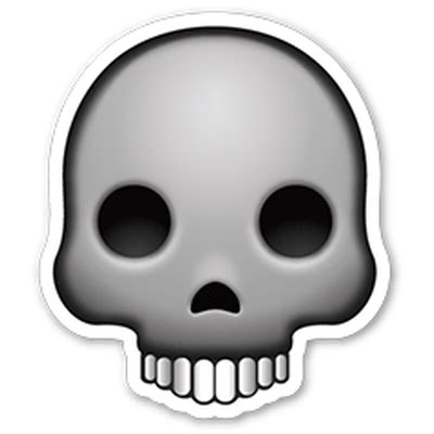 Skull Emoji Sticker transparent PNG - StickPNG