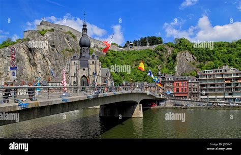 Citadel of Dinant on Meuse River, Dinant, Province of Namur, Wallonia ...