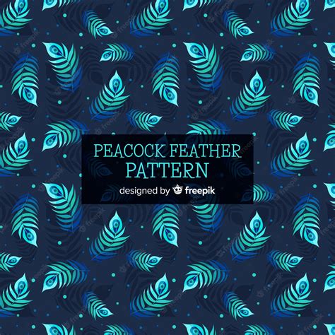 Premium Vector | Beautiful peacock feather pattern