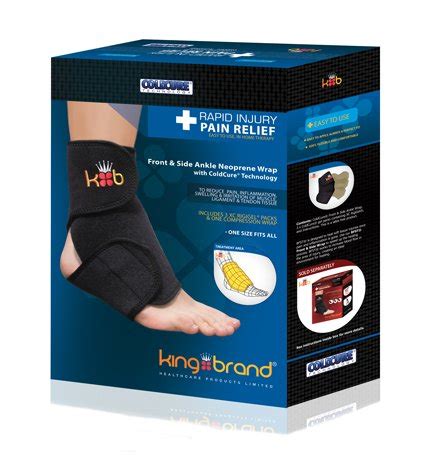 COLDCURE FRONT AND SIDE ANKLE WRAP. PERFECT FOR TREATING ANKLE SPRAINS, EXTENSOR TENDONITIS ...