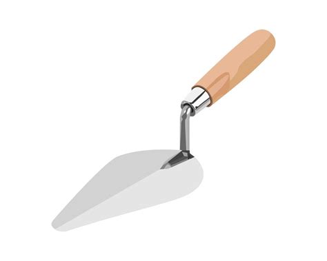 Vector Illustration bricklaying trowels isolated on white background ...