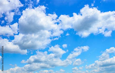 Blue sky with white clouds. Beautiful sky background. Stock Photo | Adobe Stock