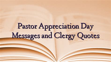 Pastor Appreciation Day Messages and Clergy Quotes - TechNewzTOP