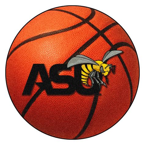 FanMats® 288 - Alabama State University 27" Dia Nylon Face Basketball Ball Floor Mat with "ASU ...