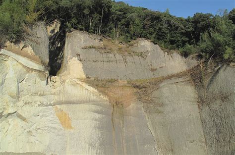 Fig. . A channel and channel-filling pyroclastic surge deposits in the ...