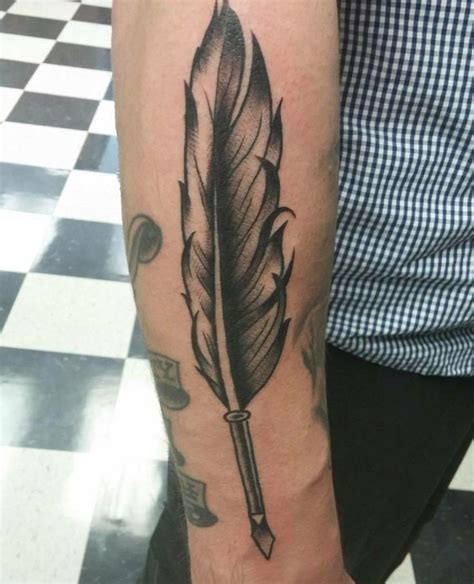 American Traditional Quill Pen Tattoo | Quill pen tattoo, Pen tattoo, Tattoos