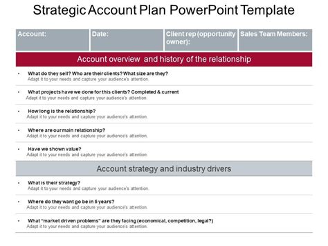 Strategic Account Plan Powerpoint Template | Presentation Graphics ...