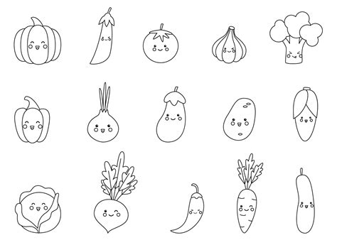 Vegetables Coloring Pages