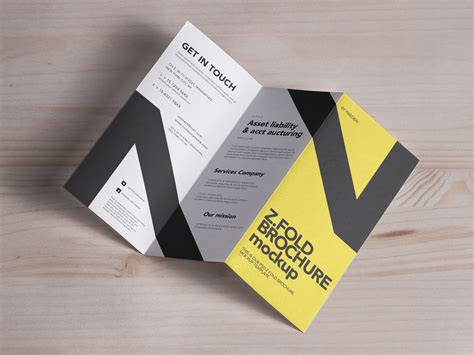 Free Premium Z-Fold Brochure Mockup PSD - Good Mockups