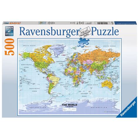 Ravensburger Puzzle 500 Piece Political World Map | Toys | Casey's Toys