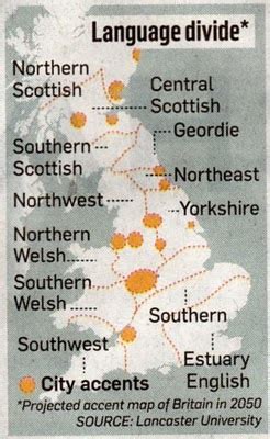 John Wells’s phonetic blog: accents map