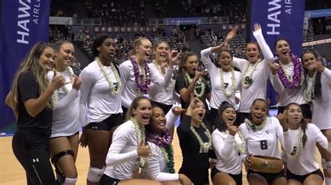 Hawaii Women's Volleyball Upsets No. 13 Washington - Highlights - 9-1 ...