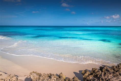 Aruba Idyllic Caribbean Beach at Sunny Day, Dutch Antilles, Caribbean Sea Stock Image - Image of ...