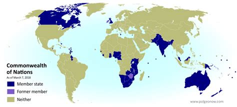 What Are the Commonwealth Countries? Map of the Commonwealth of Nations ...