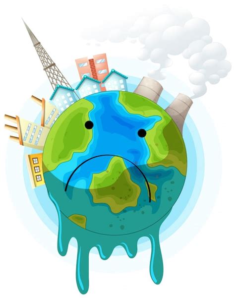 Free Vector | Sad earth concept poster