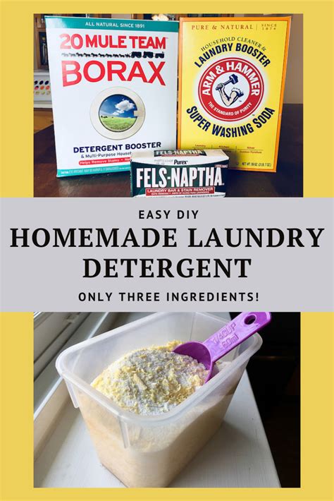 DIY Homemade Laundry Detergent On a Budget with Only Three Ingredients ...