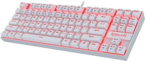 Redragon K552 White Mechanical Gaming Keyboard 87 Keys 60% Small TKL ...