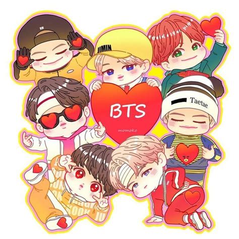 Ảnh K-pop - BTS Chibi | Dễ thương, Hình ảnh, Kpop